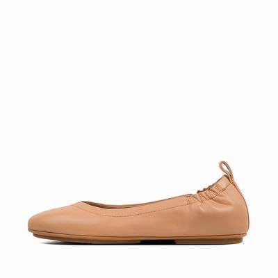 Fitflop Allegro Soft Leather - Balletschuhe Damen - Braun (BTV458903)